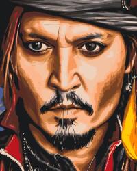  Festés számok szerint - Johny Depp 3 Méret: 40x50cm, Keretezés: Keret nélkül (csak a vászon)