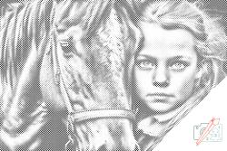  PontPöttyöző - Elválaszthatatlan barátok Méret: 40x60cm, Keretezés: Keret nélkül (csak a vászon), Szín: Fekete