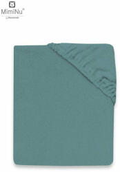 MimiNu - cearceaf cu elastic, pentru pat 160x80 cm, din terry, material certificat oeko tex standard 100, nepal green
