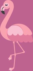 Festés számok szerint - Kis flamingó Méret: 20x30cm, Keretezés: Keret nélkül (csak a vászon)