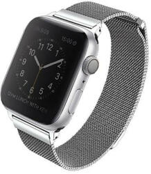 UNIQ Apple Watch 4/5/6/7/SE, okosóra szíj, fém, ezüst, 38/40/41mm, UNIQ