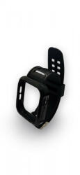 Beline fekete okosóra szilikon szíj tokkal, Apple Watch 4/5/6/7/SE 38/40/41mm - bluedigital