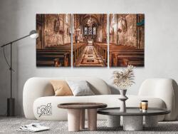 Festés számok szerint - Katedrális (3 db-os készlet) Méret: 40x60cm (3db), Keretezés: Keret nélkül (csak a vászon)