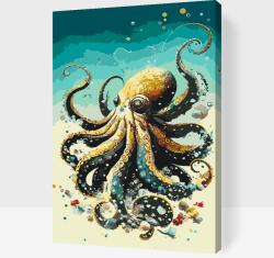  Festés számok szerint - Polip 2 Méret: 40x60cm, Keretezés: Keret nélkül (csak a vászon)