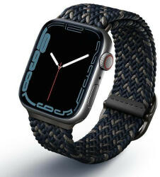 UNIQ Apple Watch 4/5/6/7/SE, okosóra szíj, kék, fonott, 42/44/45mm, UNIQ - bluedigital