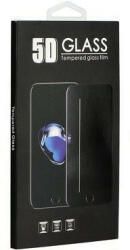 Huawei P40 Lite E előlapi üvegfólia, edzett, hajlított, fekete keret, 5D Full Glue