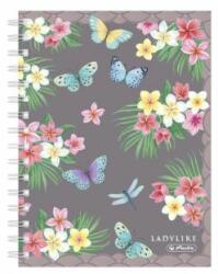 Herlitz Bloc notes pătrat Herlitz Ladylike A5, 100 de coli, fluture