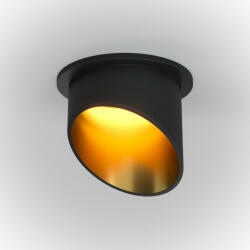 Maytoni Spot incastrat modern negru cu interior auriu rotund Maytoni Lipari (DL044-01-GU10-B)