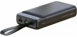  Power Bank, 40000mAh, 3xUSB, Type-C, Micro USB, 8pin port, PD20W+QC22.5W, fekete, XO-PR157