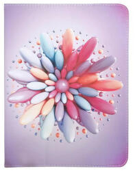 Univerzális tablet könyvtok, mintás, 9"-10", Flower
