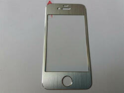 Apple 4 4G 4S ezüst színű 0, 3mm előlapi üvegfólia