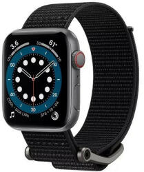 Spigen Apple Watch 4/5/6/7/SE, okosóra szíj, szövet, fekete, 42/44/45mm, Spigen
