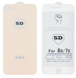 Full glue iPhone 8 (4, 7") rose gold hajlított 5D előlapi + hátlapi üvegfólia - bluedigital