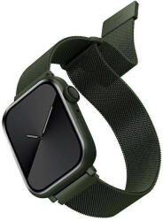 UNIQ Apple Watch 4/5/6/7/SE, okosóra szíj, fém, zöld, 38/40/41mm, UNIQ