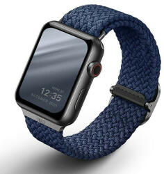 UNIQ Apple Watch 4/5/6/7/SE, okosóra szíj, kék, fonott, 38/40/41mm, UNIQ