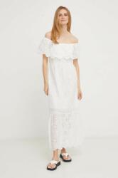 ANSWEAR pamut ruha fehér, maxi, harang alakú - fehér M - answear - 15 585 Ft