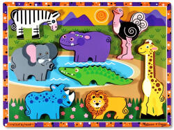 Melissa & Doug Puzzle lemn in relief Safari