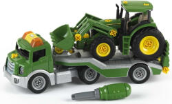 Klein Set de constructie trailer cu tractor John Deere - Set de indemanare