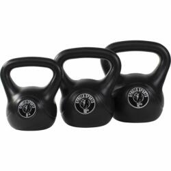 Gorilla Sports Kettlebell súlyzó szett műanyag fekete 30 kg (101106-00006-0022) - kokiskashop