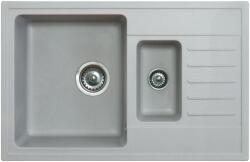 Metalac Quadro Plus 1.5D Metalac Xgranit Gránit Mosogatótálca - Extra mély, Csepegtetőtálcás, Design, Szürke (158550) - rent-xgranit