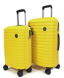 Touareg négykerekes citromsárga bőröndszett-2db- TG663 S, M szett-citromsárga - borond-aruhaz