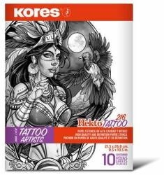 KORES Indigó tetováláshoz, 21, 5 x 26, 8 cm, KORES "Tattoo", 10 lap (IK76237) - primatinta