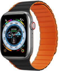 Dux Ducis Magnetic Apple Watch Ultra, SE, 8, 7, 6, 5, 4, 3, 2, 1 (49, 45, 44, 42 mm) Dux Ducis Strap (LD Version) - Black / Orange - vexio