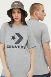Converse tricou din bumbac culoarea gri, cu imprimeu PPYX-TSU028_90X