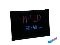 M-LED LB-60PR Írható LED reklám tábla, PRO (60x40 cm) + 1 db filc (3526)