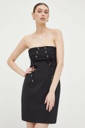 PINKO rochie culoarea negru, mini, oversize PPYX-SUD1GY_99X