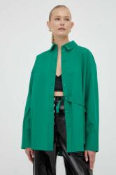 2NDDAY camasa din bumbac femei, culoarea verde, cu guler clasic, regular PPYX-KDD0N2_77X