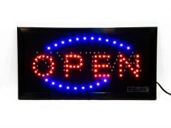 M-LED Thunder Germany LED tábla, extra erős ledekkel - NYITVA - OPEN (dupla feliratos) (3411)