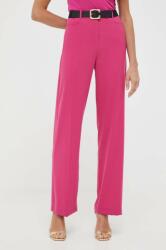 Patrizia Pepe pantaloni femei, culoarea roz, lat, high waist PPYX-SPD124_43X