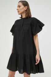 2NDDAY rochie din bumbac culoarea negru, mini, evazati PPYX-SUD2ZF_99X