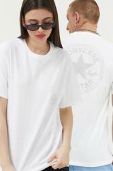 Converse tricou din bumbac culoarea alb, cu imprimeu PPYX-TSU029_00X