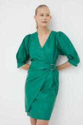 2NDDAY rochie de piele culoarea verde, mini, drept PPYX-SUD2ZI_77X