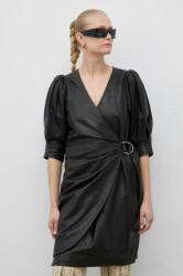 2NDDAY rochie de piele culoarea negru, mini, drept PPYX-SUD2ZI_99X