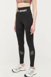 Plein Sport colanti femei, culoarea negru, neted PPYX-LGD0ET_99X