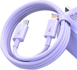 Baseus Kábel- Lightning / Type-C (USB-C) lila gyorstöltő kábel 1m, 20W