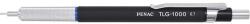  Creion mecanic profesional PENAC TLG - 1000, 0.7mm, grip metalic, varf cilindric fix, negru, in blister (P-SD0602-GC7)