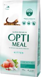 Optimeal Hrana uscata pisoi (kitten) - cu Pui, 1, 5kg