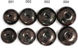 Piatra Pi din Granat cu Arfvedsonit Mineral Natural Donut 29-38 x 14-20 mm - 1 Buc