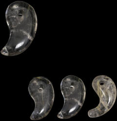  Pandantiv Cuart Fumuriu Mineral Natural 29-35 x 17-18 mm - 1 Buc