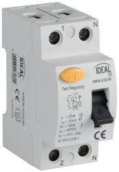 Kanlux IDEAL 23186 KRD6-2/16/10 áram-védőkapcsoló (Fi-relé), AC osztály, 2P, 16A, 10mA (Kanlux 23186) (23186)