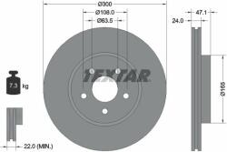 TEXTAR Disc frana TEXTAR PRO+ 92109605 (92109605)