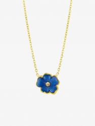 Preciosa Colier placat cu aur floare albastra Verona 7453Y58 Preciosa