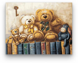  Barátok a könyvespolcon - számfestő készlet