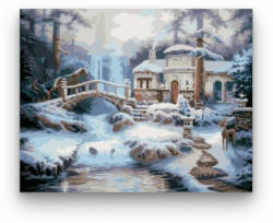  Téli tájkép - számfestő készlet