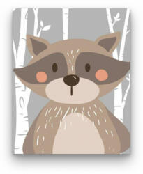  Barna mosómedve - számfestő készlet