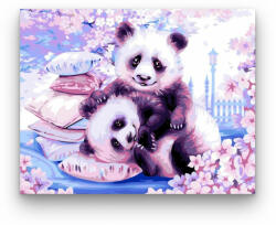  Aranyos pandák - számfestő készlet